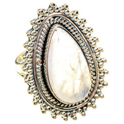 Rainbow Moonstone Rings handcrafted by Ana Silver Co - RING119498 - Photo 2