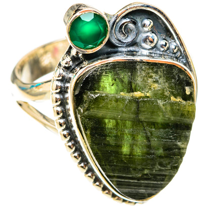 Green Tourmaline Rings handcrafted by Ana Silver Co - RING119518 - Photo 2