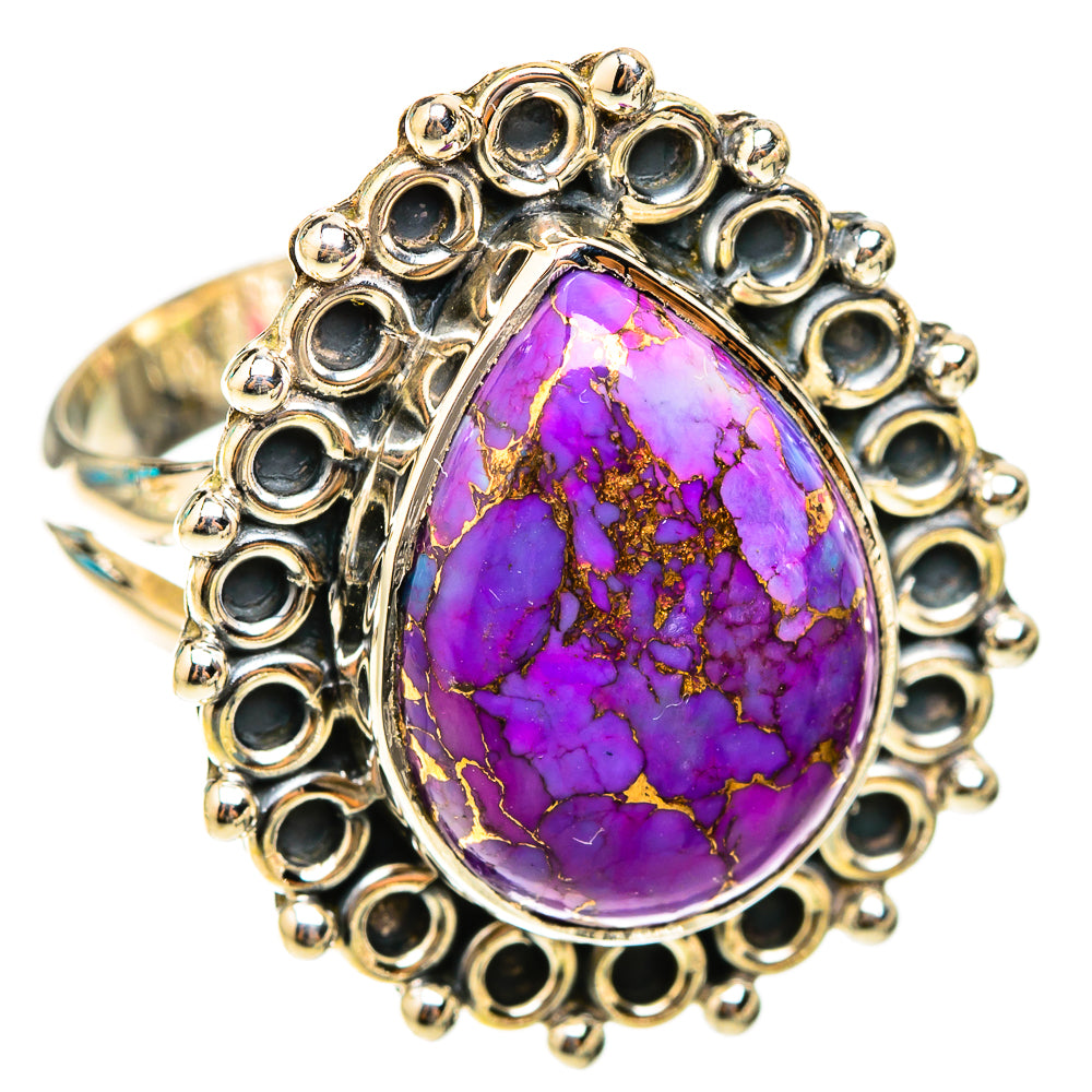 Purple Copper Composite Turquoise Rings handcrafted by Ana Silver Co - RING119529 - Photo 2