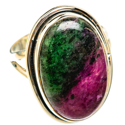 Ruby Zoisite Rings handcrafted by Ana Silver Co - RING119535 - Photo 2