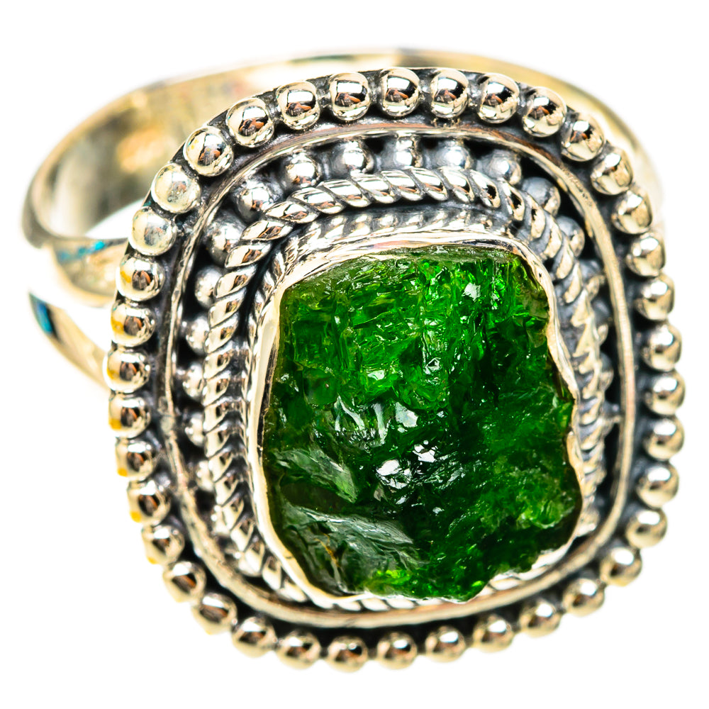 Chrome Diopside Rings handcrafted by Ana Silver Co - RING119546 - Photo 2