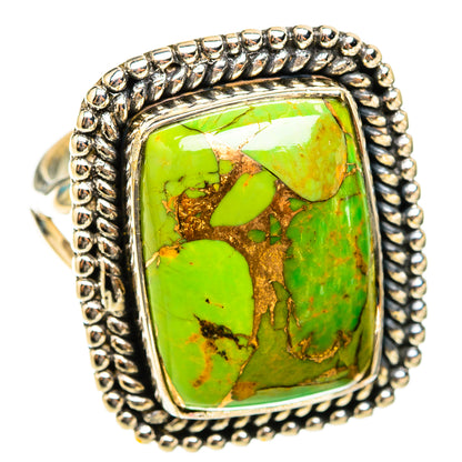 Green Copper Composite Turquoise Rings handcrafted by Ana Silver Co - RING119549 - Photo 2
