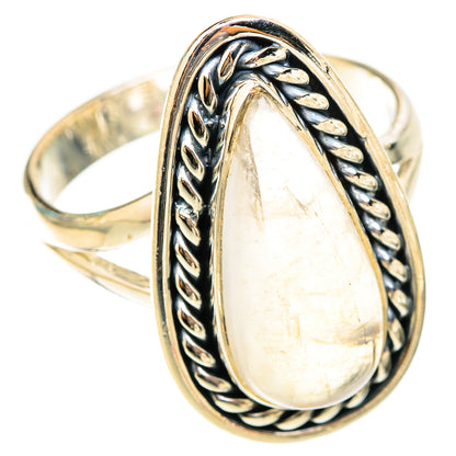 Rainbow Moonstone Rings handcrafted by Ana Silver Co - RING119561 - Photo 2