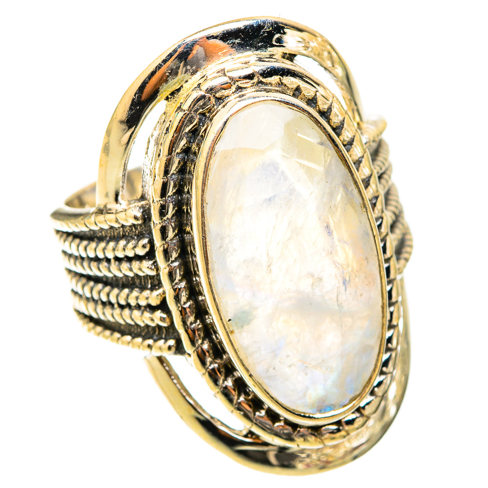 Rainbow Moonstone Rings handcrafted by Ana Silver Co - RING119562 - Photo 2