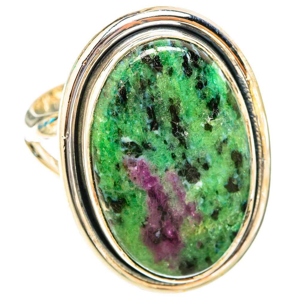 Ruby Zoisite Rings handcrafted by Ana Silver Co - RING119571 - Photo 2
