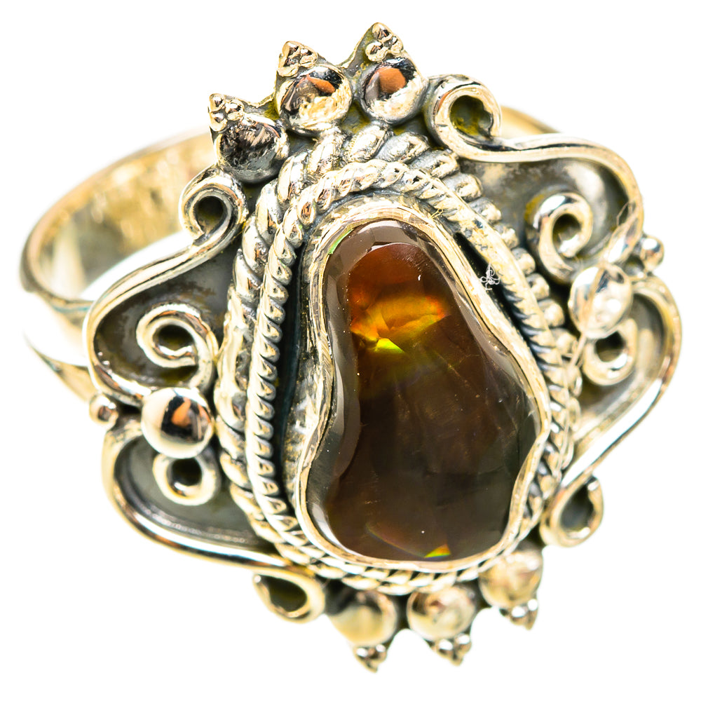Mexican Fire Agate Rings handcrafted by Ana Silver Co - RING119576 - Photo 2