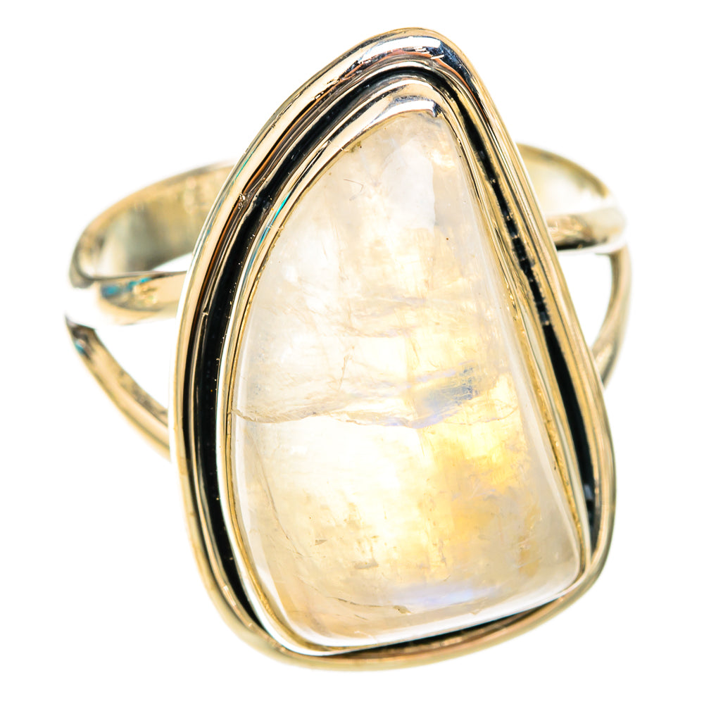 Rainbow Moonstone Rings handcrafted by Ana Silver Co - RING119587 - Photo 2