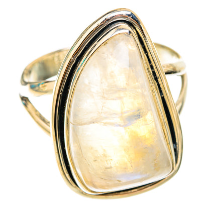 Rainbow Moonstone Rings handcrafted by Ana Silver Co - RING119587 - Photo 2