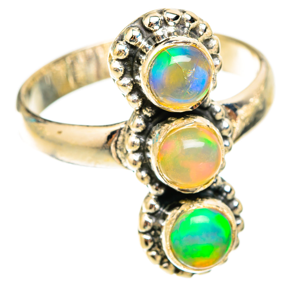 Ethiopian Opal Rings handcrafted by Ana Silver Co - RING119589 - Photo 2