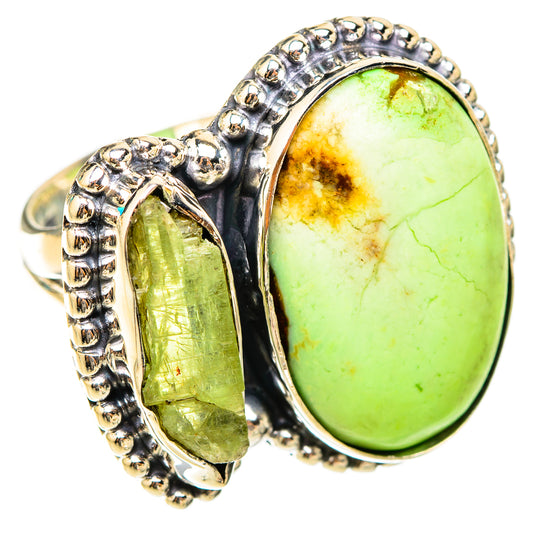 Lemon Chrysoprase Rings handcrafted by Ana Silver Co - RING119599 - Photo 2