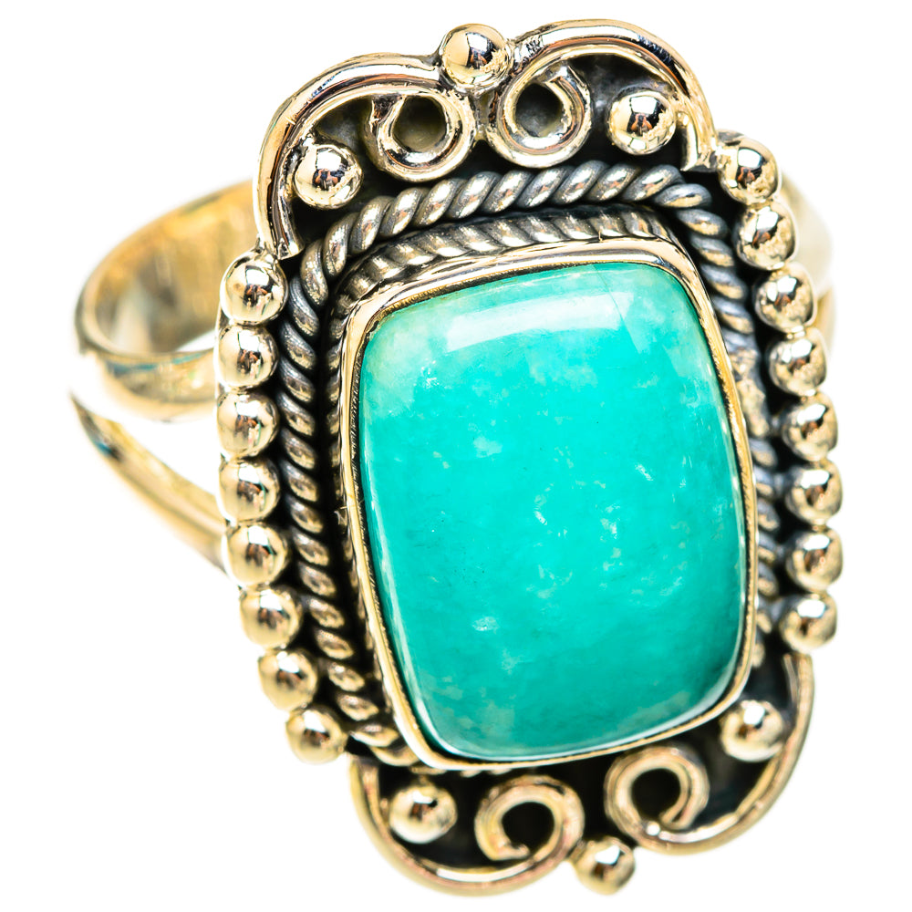 Amazonite Rings handcrafted by Ana Silver Co - RING119600 - Photo 2