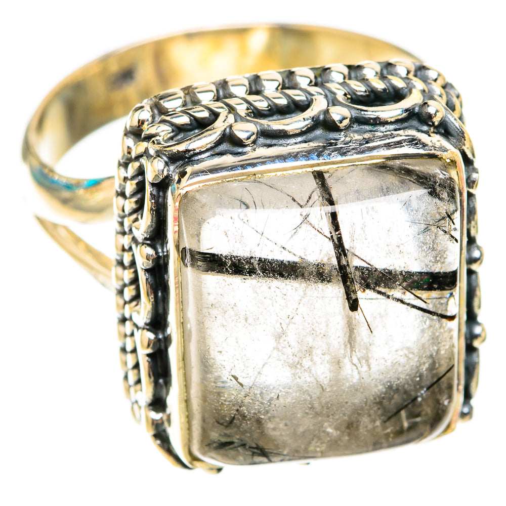 Tourmalinated Quartz Rings handcrafted by Ana Silver Co - RING119610 - Photo 2