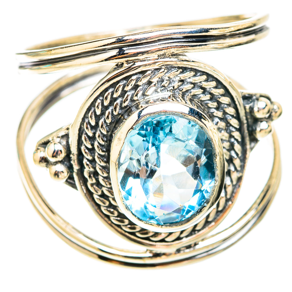 Blue Topaz Rings handcrafted by Ana Silver Co - RING119642 - Photo 2