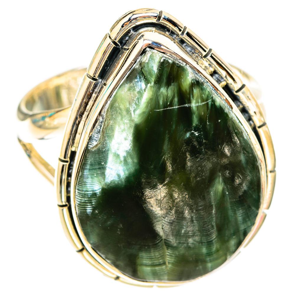 Seraphinite Rings handcrafted by Ana Silver Co - RING119670 - Photo 2