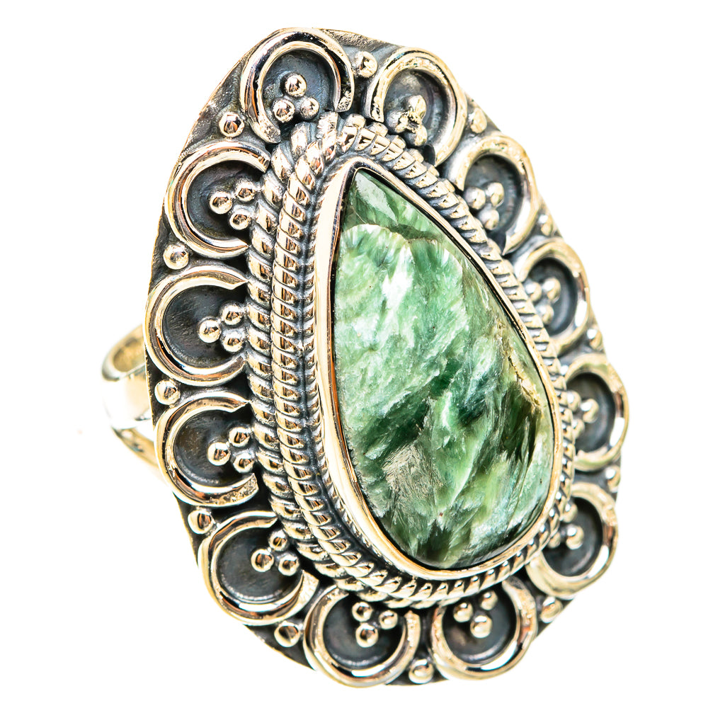 Seraphinite Rings handcrafted by Ana Silver Co - RING119693 - Photo 2