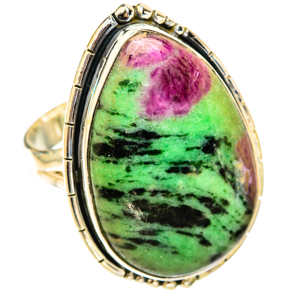 Ruby Zoisite Rings handcrafted by Ana Silver Co - RING119698 - Photo 2