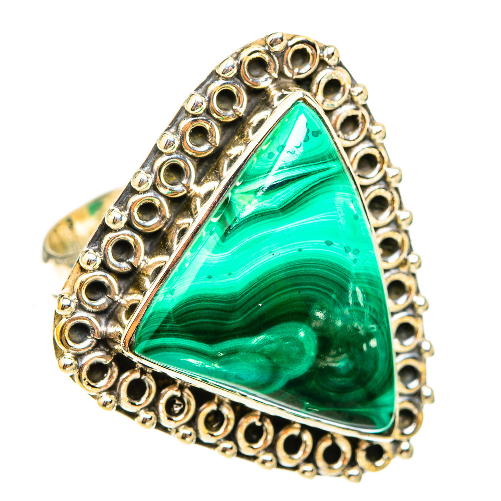 Malachite Rings handcrafted by Ana Silver Co - RING119701 - Photo 2