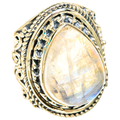 Rainbow Moonstone Rings handcrafted by Ana Silver Co - RING119720 - Photo 2