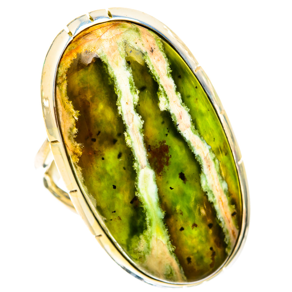 Australian Green Opal Rings handcrafted by Ana Silver Co - RING119743 - Photo 2