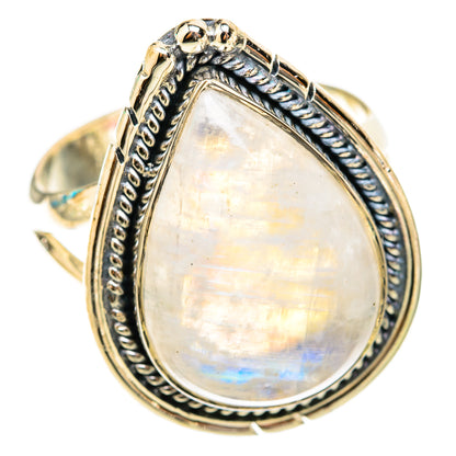 Rainbow Moonstone Rings handcrafted by Ana Silver Co - RING119766 - Photo 2