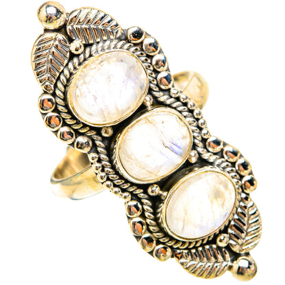 Rainbow Moonstone Rings handcrafted by Ana Silver Co - RING119768 - Photo 2