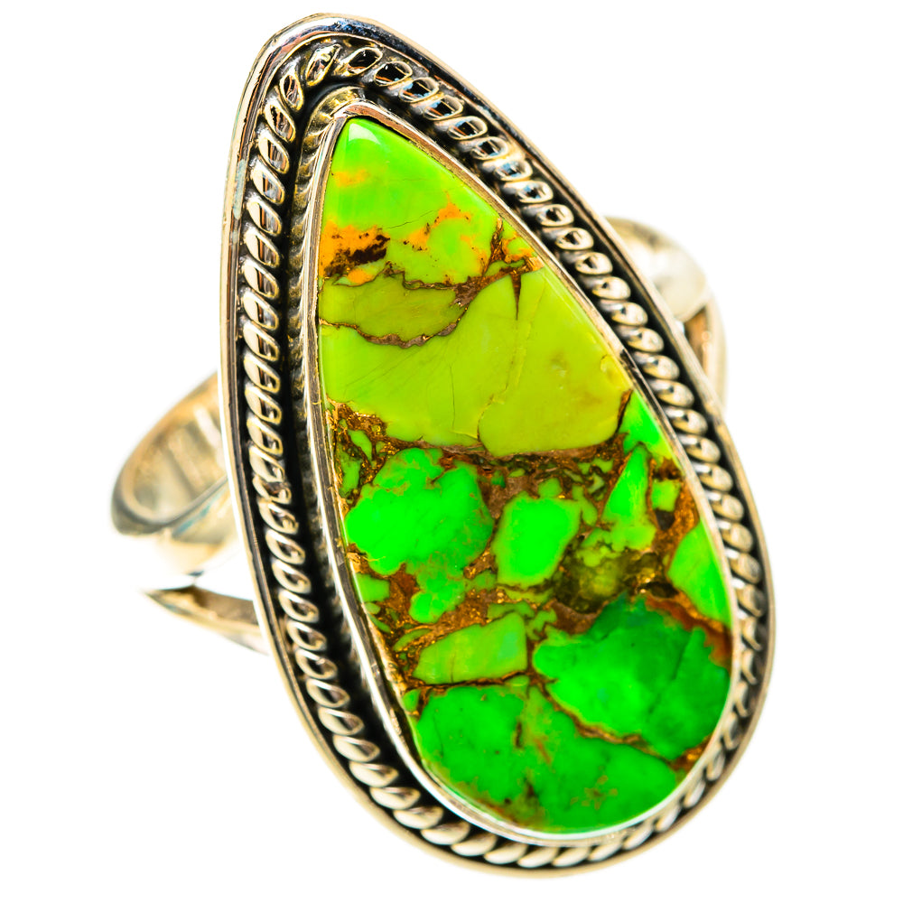 Green Copper Composite Turquoise Rings handcrafted by Ana Silver Co - RING119783 - Photo 2