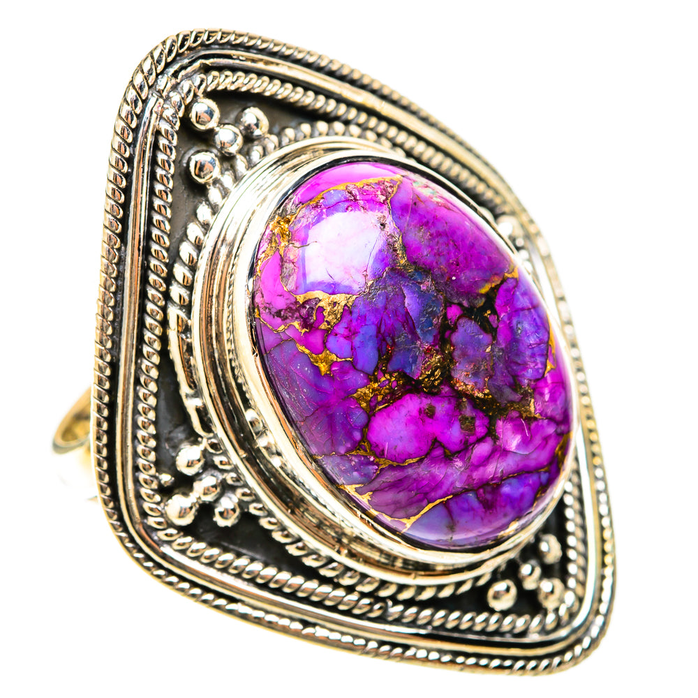 Purple Copper Composite Turquoise Rings handcrafted by Ana Silver Co - RING119799 - Photo 2