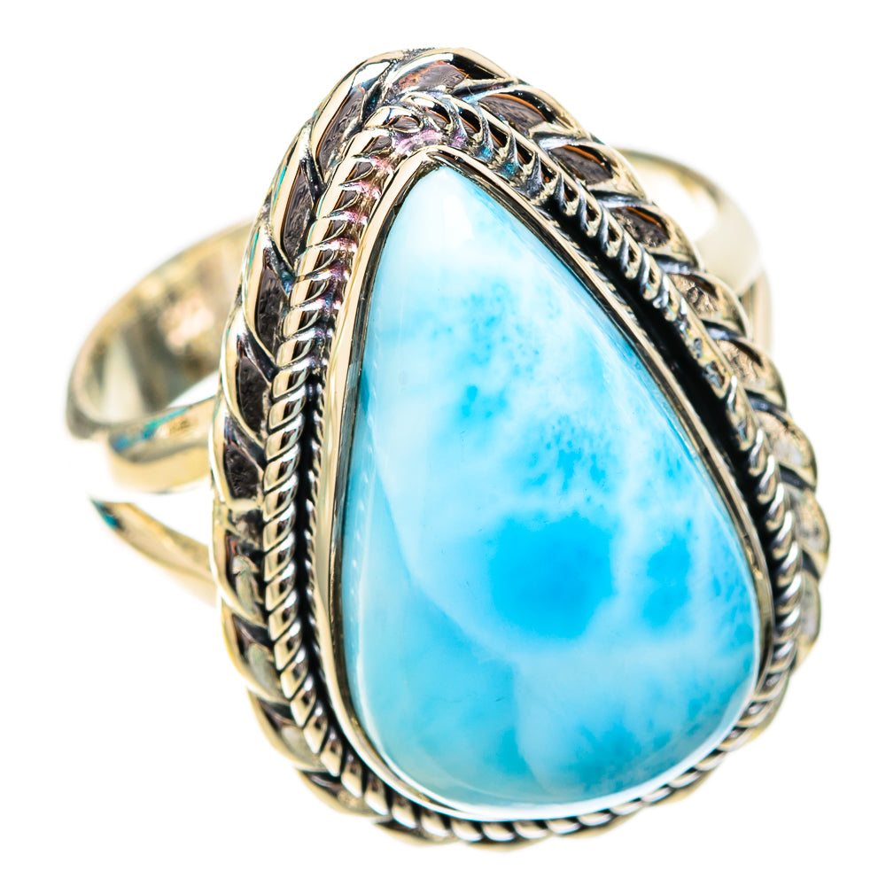 Larimar Rings handcrafted by Ana Silver Co - RING119815 - Photo 2
