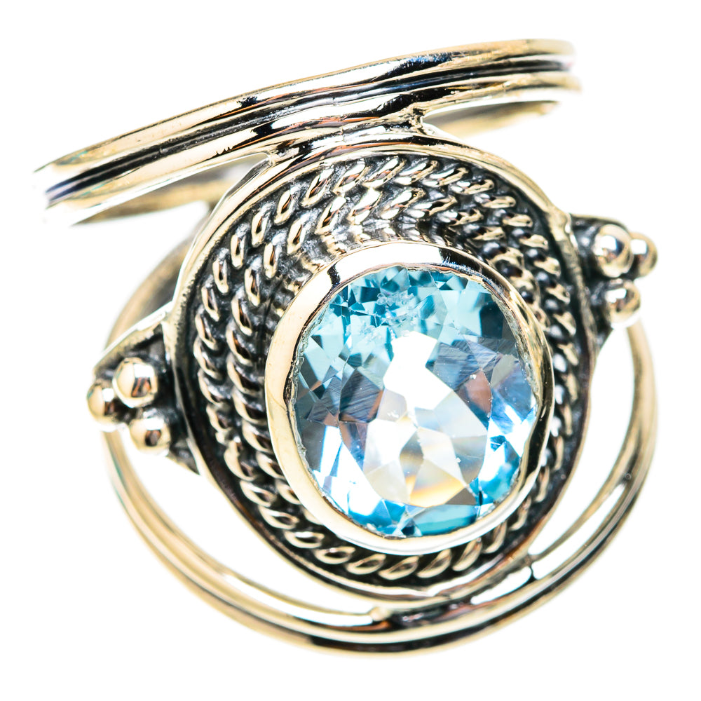 Blue Topaz Rings handcrafted by Ana Silver Co - RING119844 - Photo 2