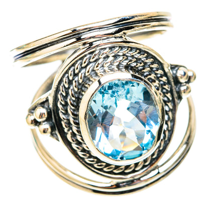 Blue Topaz Rings handcrafted by Ana Silver Co - RING119844 - Photo 2