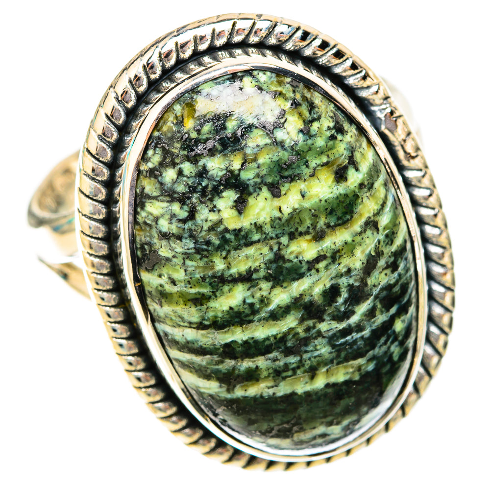 Green Swiss Opal Rings handcrafted by Ana Silver Co - RING119852 - Photo 2