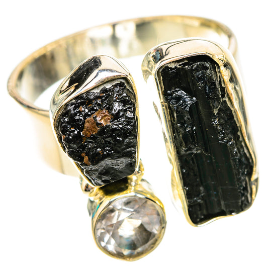 Black Tourmaline Rings handcrafted by Ana Silver Co - RING119865 - Photo 2