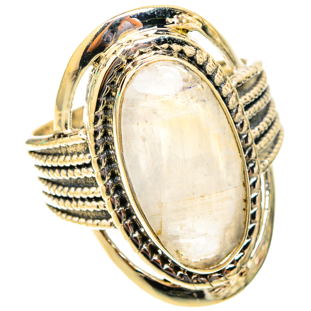 Rainbow Moonstone Rings handcrafted by Ana Silver Co - RING119868 - Photo 2