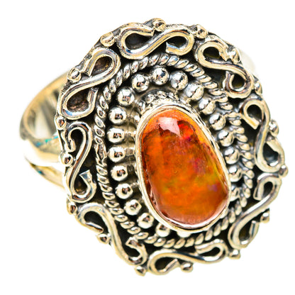 Mexican Fire Opal Rings handcrafted by Ana Silver Co - RING119869 - Photo 2