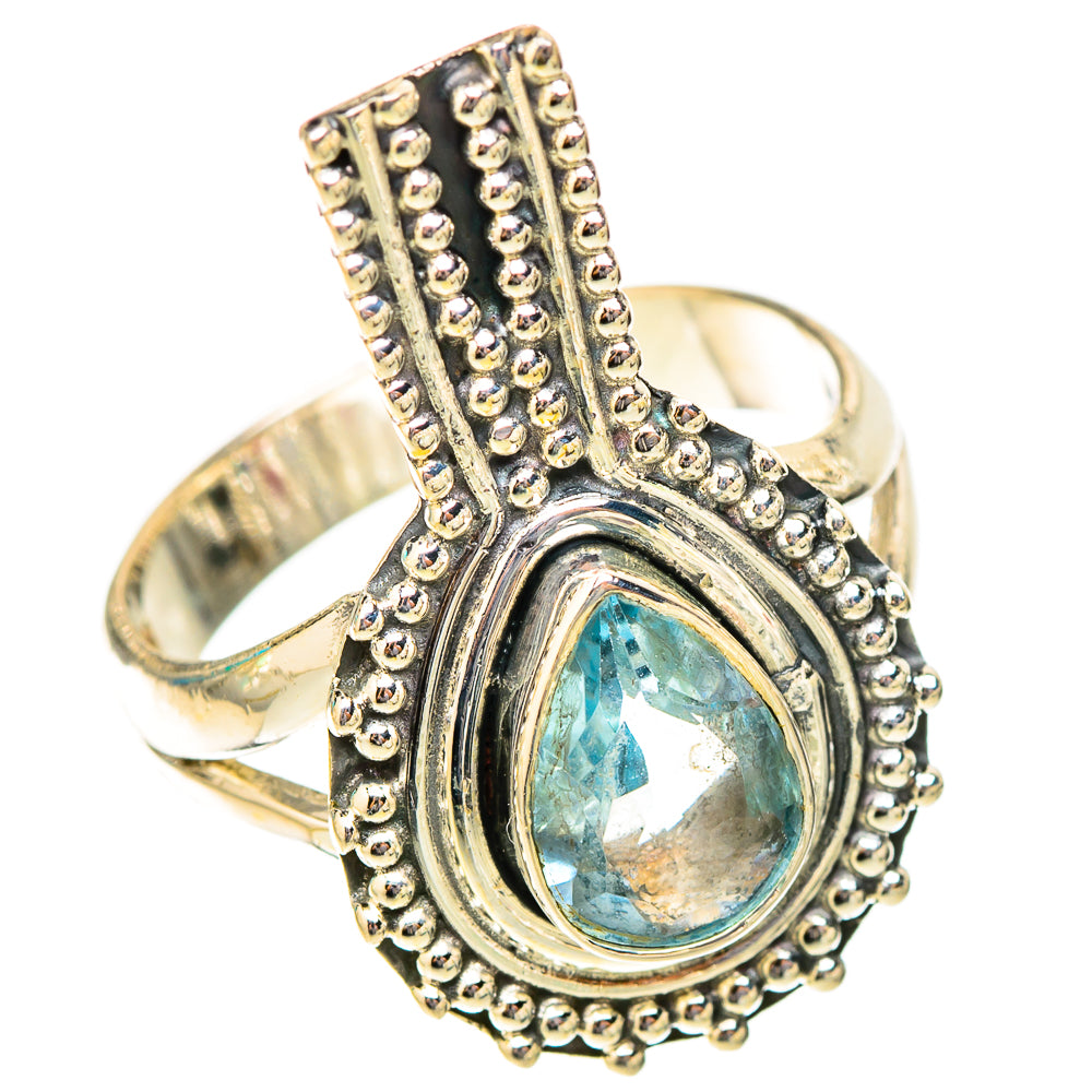 Blue Topaz Rings handcrafted by Ana Silver Co - RING119875 - Photo 2
