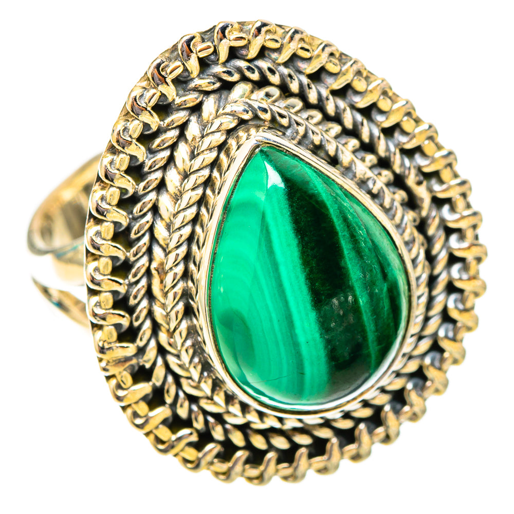 Malachite Rings handcrafted by Ana Silver Co - RING119880 - Photo 2