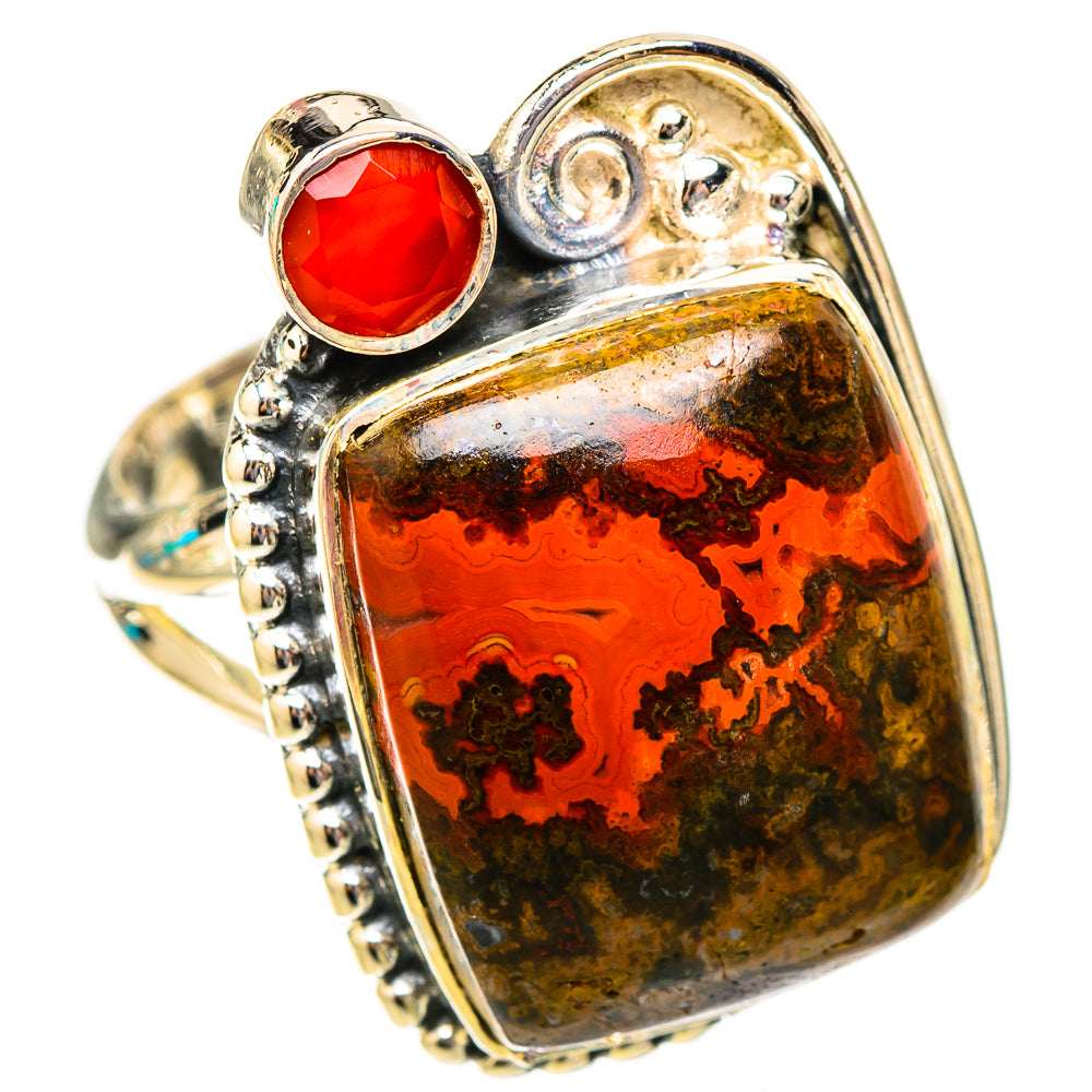 Moroccan Agate Rings handcrafted by Ana Silver Co - RING119886 - Photo 2
