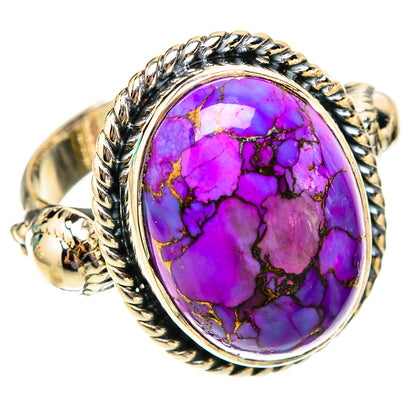 Purple Copper Composite Turquoise Rings handcrafted by Ana Silver Co - RING119893 - Photo 2