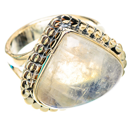 Rainbow Moonstone Rings handcrafted by Ana Silver Co - RING119897 - Photo 2