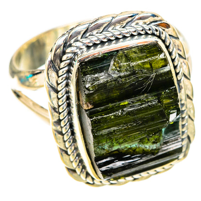 Green Tourmaline Rings handcrafted by Ana Silver Co - RING119911 - Photo 2