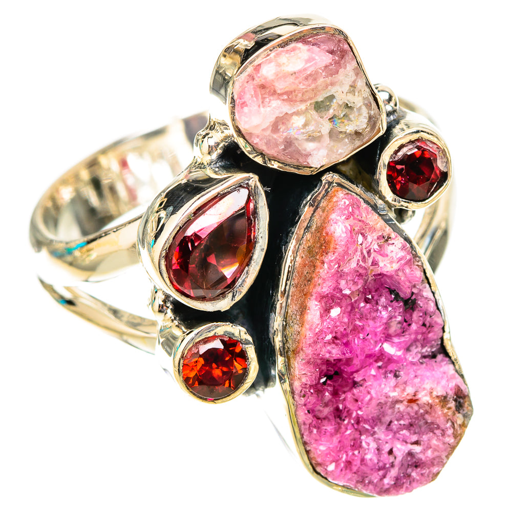 Cobalto Calcite Druzy Rings handcrafted by Ana Silver Co - RING119918 - Photo 2