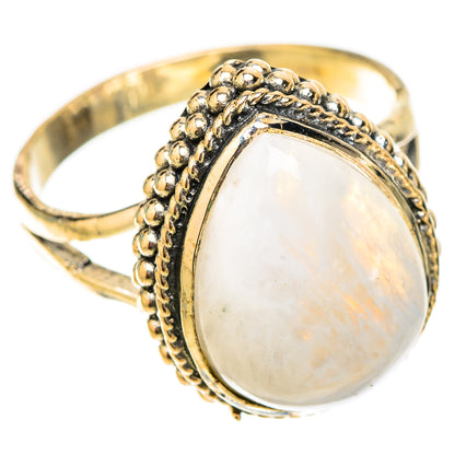 Rainbow Moonstone Rings handcrafted by Ana Silver Co - RING119925 - Photo 2