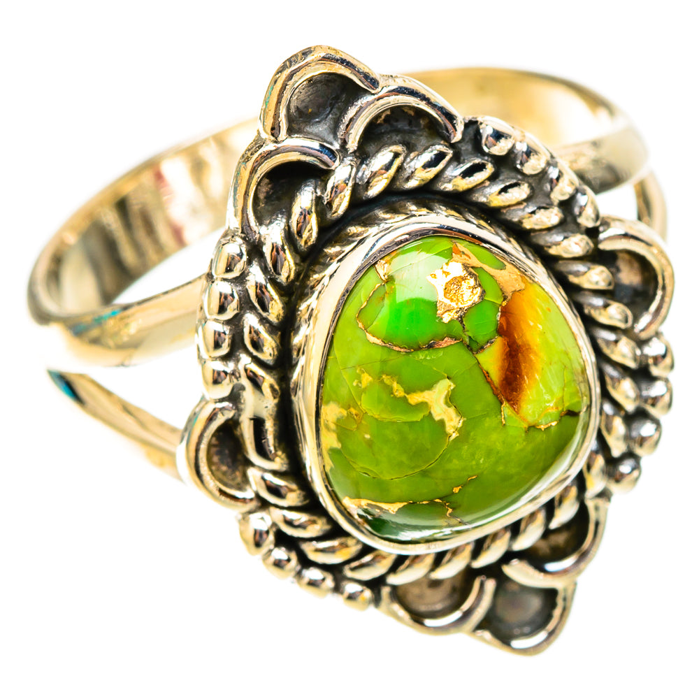Green Copper Composite Turquoise Rings handcrafted by Ana Silver Co - RING119940 - Photo 2