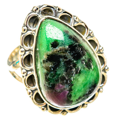 Ruby Zoisite Rings handcrafted by Ana Silver Co - RING119970 - Photo 2