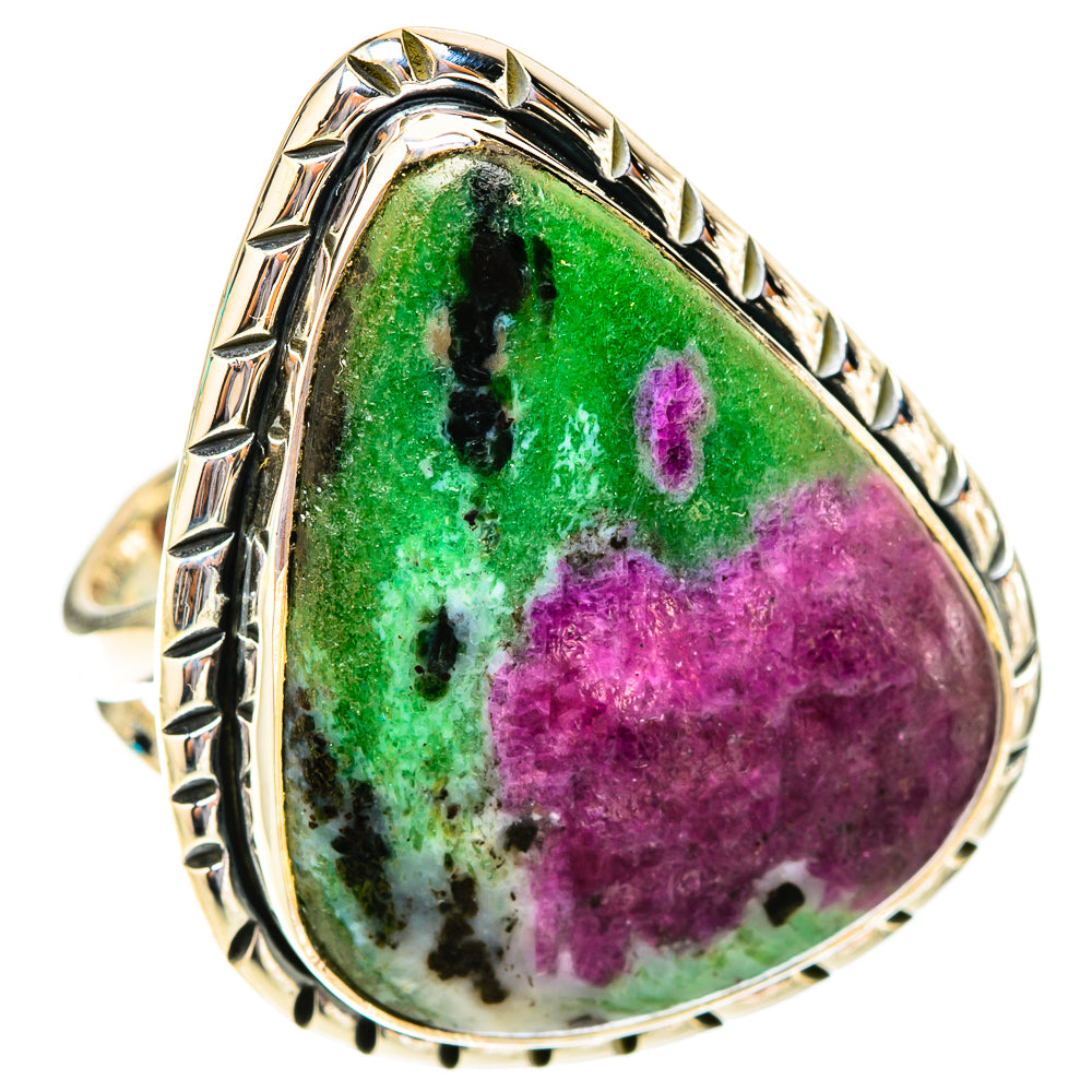 Ruby Zoisite Rings handcrafted by Ana Silver Co - RING119972 - Photo 2