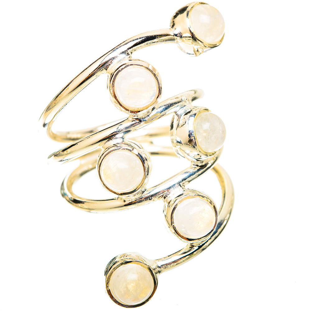Rainbow Moonstone Rings handcrafted by Ana Silver Co - RING120000 - Photo 2