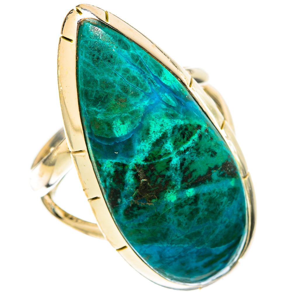 Chrysocolla Rings handcrafted by Ana Silver Co - RING120009 - Photo 2