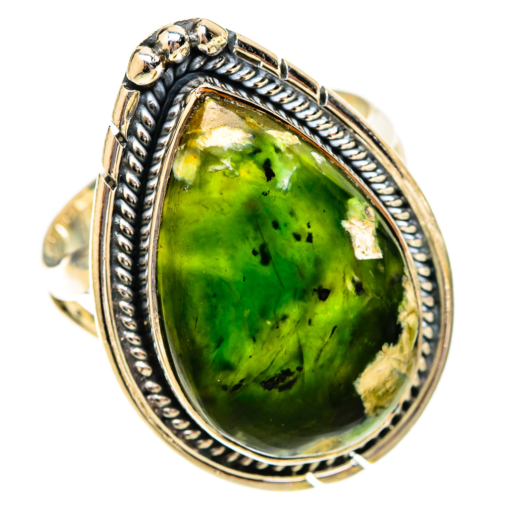 Australian Green Opal Rings handcrafted by Ana Silver Co - RING120026 - Photo 2
