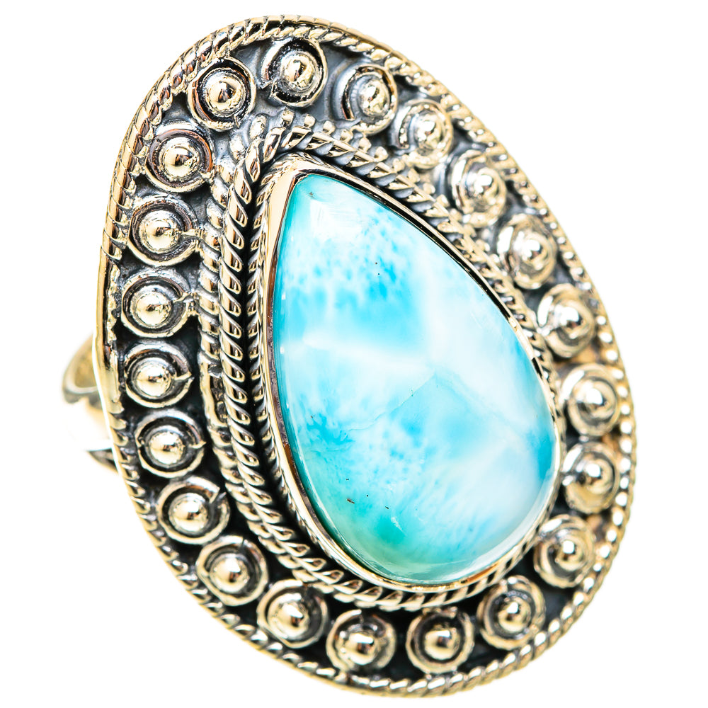 Larimar Rings handcrafted by Ana Silver Co - RING120071 - Photo 2