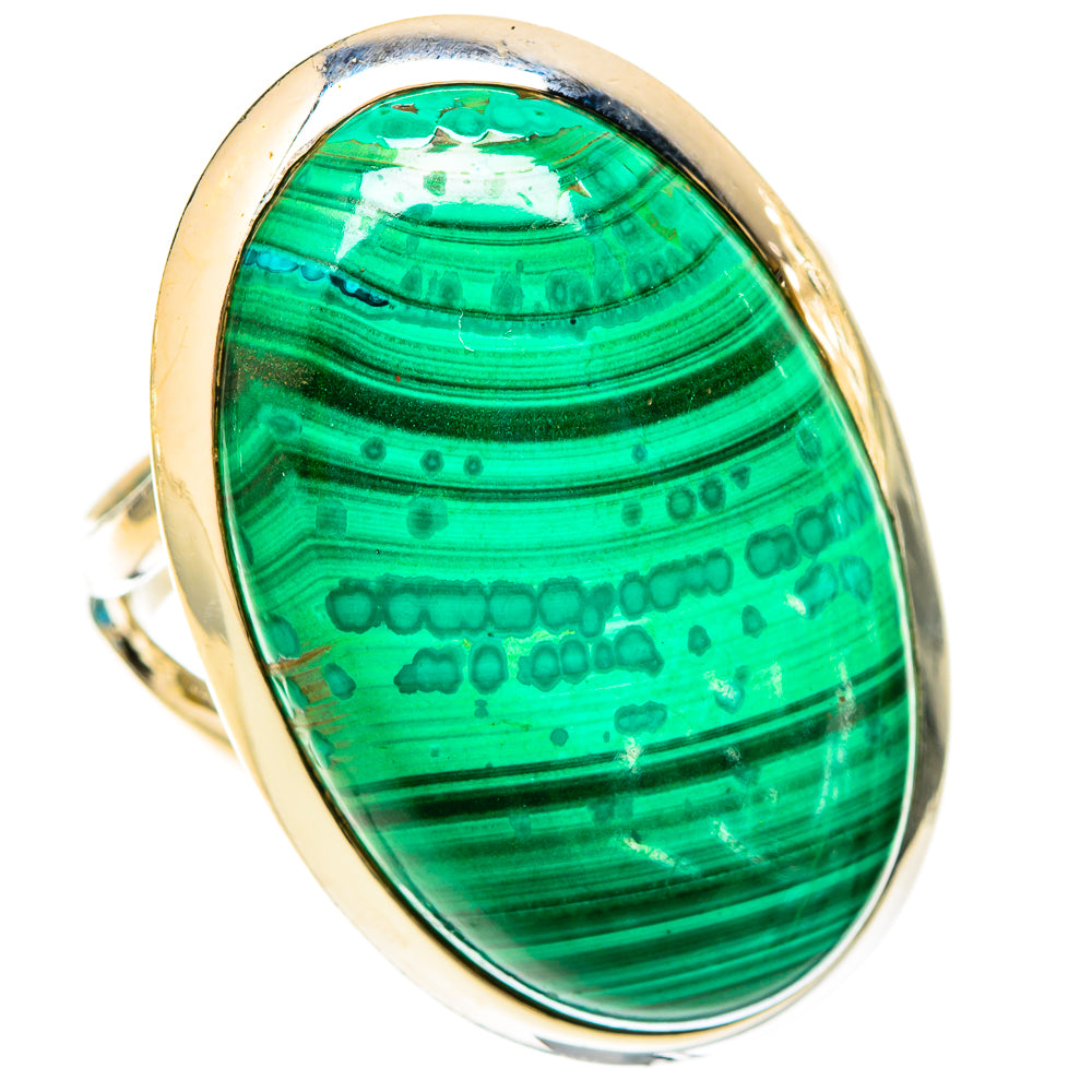 Malachite Rings handcrafted by Ana Silver Co - RING120083 - Photo 2